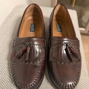 Bass Men's Dark Brown Leather Tassel Loafers